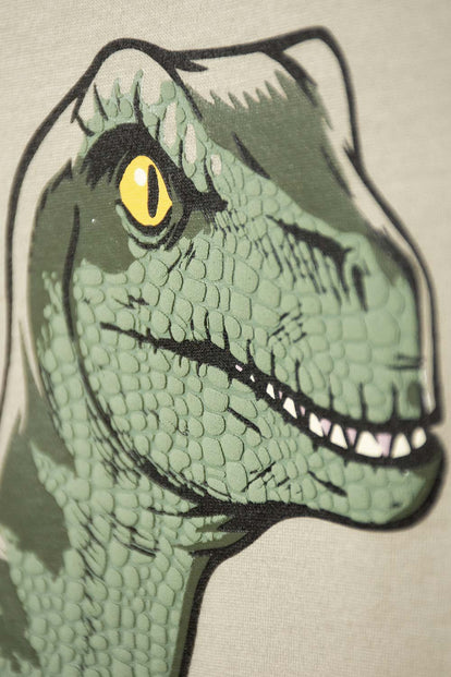  CAMISETA DE JURASSIC WORLD VERDE ESTAMPADA EN FRENTE PARA NIÑO 2T A 5T