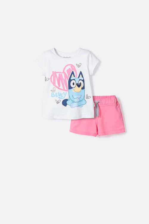 Card slide image -  CONJUNTO DE BLUEY CON SHORT MULTICOLOR PARA NIÑA 2T A 6T