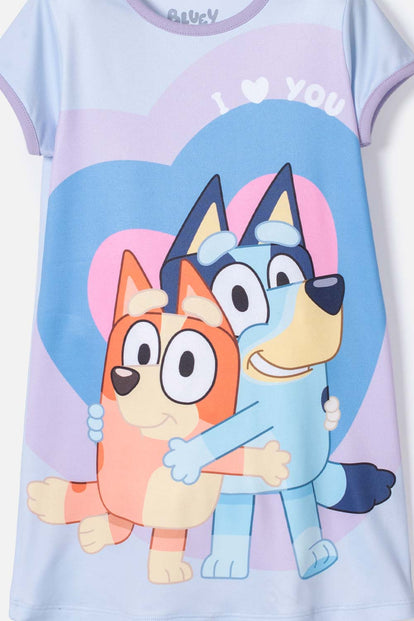 PIJAMA DE BLUEY TIPO BATOLA AZUL PARA NIÑA 2T A 6T