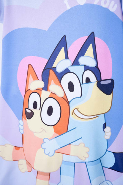  PIJAMA DE BLUEY TIPO BATOLA AZUL PARA NIÑA 2T A 6T