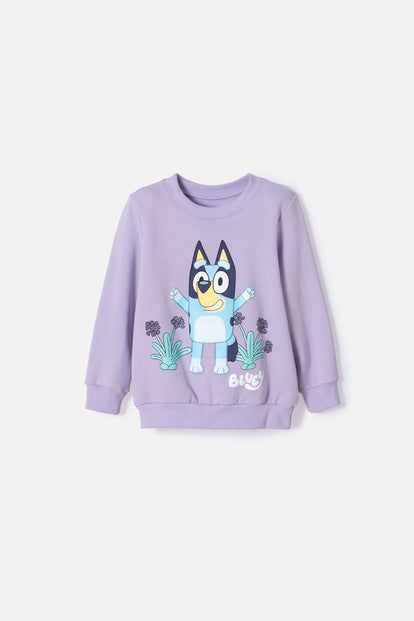  BUZO DE BLUEY CERRADO LAVANDA PARA NIÑA 2T A 6T