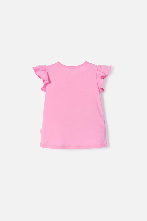 CAMISETA DE PAW PATROL MANGA CORTA ROSADA PARA NIÑA 2T A 6T