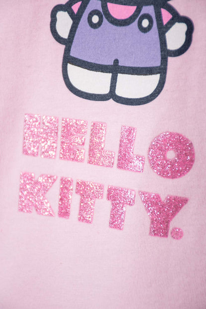 CAMISETA DE HELLO KITTY ROSADA MANGA LARGA PARA NIÑA 2T A 5T