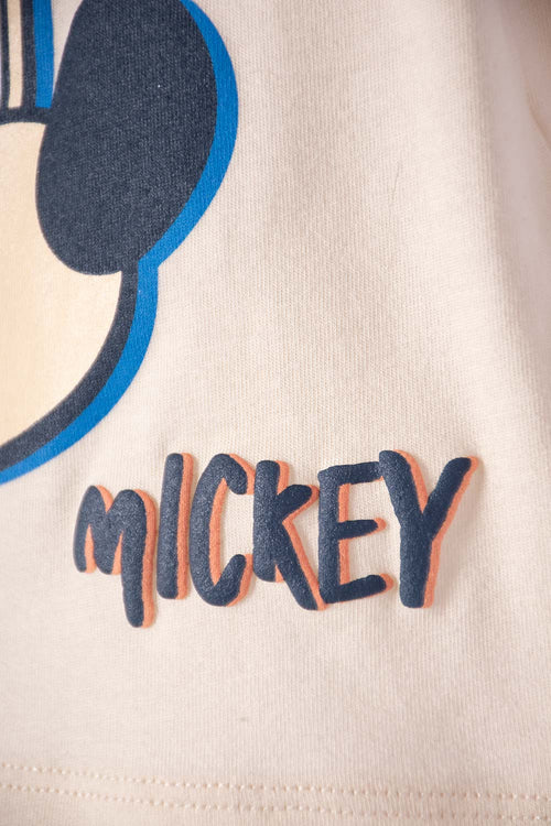 Card slide image -  CAMISETA DE MICKEY MOUSE MARFIL OSCURO MANGA LARGA PARA NIÑO 2T A 5T
