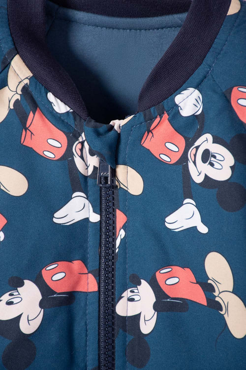 CHAQUETA DE MICKEY MOUSE CON CIERRE AZUL PARA BEBÉ NIÑO