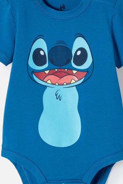 BODIE DE STITCH CON GORRO AZUL PARA BEBÉ NIÑA