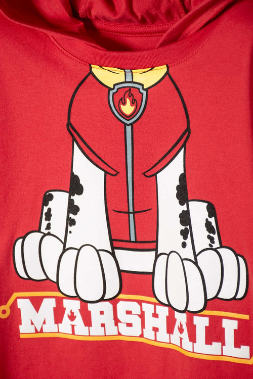 Card slide image -  CAMISETA DE PAW PATROL CON CAPUCHA ROJO PARA NIÑO 2T A 6T