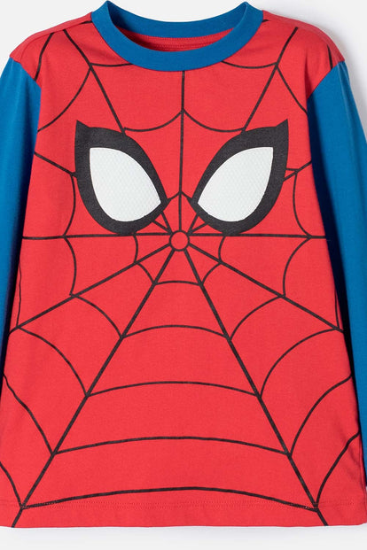 PIJAMA DE SPIDERMAN CON PANTALÓN LARGO PARA NIÑO 2T A 5T