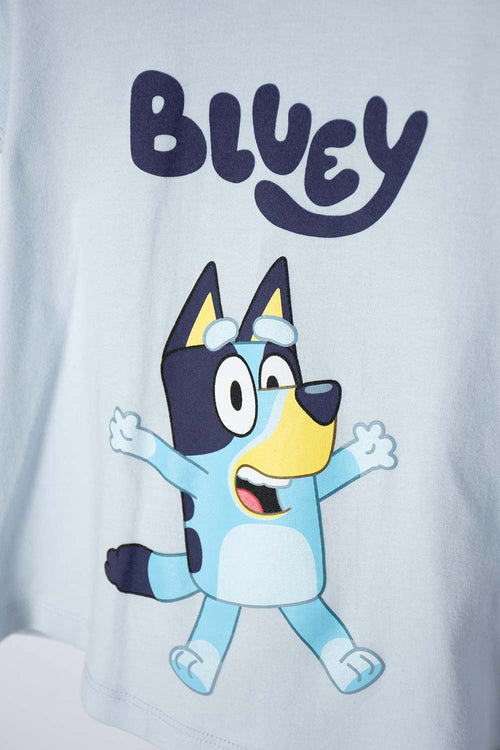 Card slide image -  CAMISETA DE BLUEY CON CAPUCHA AZUL PARA NIÑA 2T A 6T