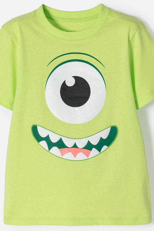 Card slide image -  CAMISETA DE MONSTER UNIVERSITY MANGA CORTA VERDE PARA NIÑO 2T A 5T