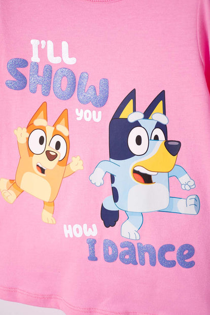 CAMISETA DE BLUEY MANGA LARGA ROSADO PARA NIÑA 2T A 6T