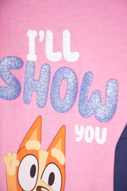 CAMISETA DE BLUEY MANGA LARGA ROSADO PARA NIÑA 2T A 6T