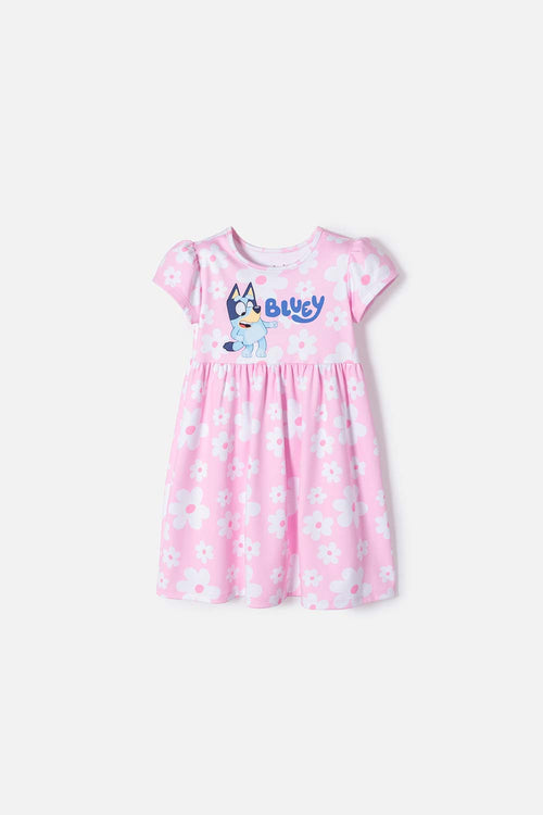 VESTIDO DE BLUEY MULTICOLOR CORTO PARA NIÑA 2T A 6T