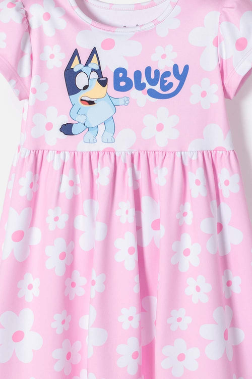 VESTIDO DE BLUEY MULTICOLOR CORTO PARA NIÑA 2T A 6T
