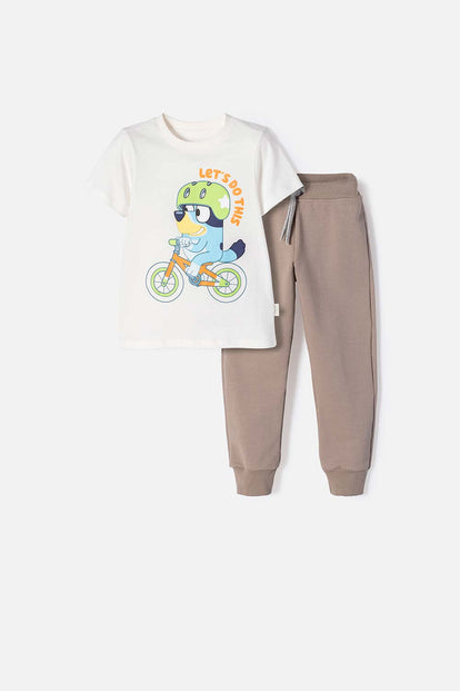  CONJUNTO DE BLUEY CON PANTALÓN LARGO MULTICOLOR PARA NIÑO 2T A 6T