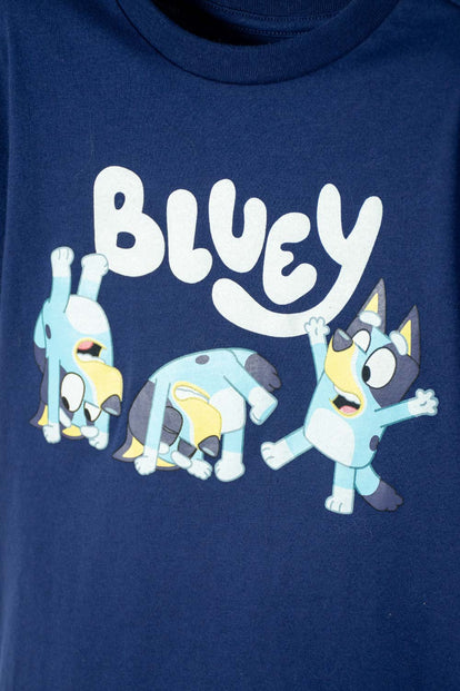 PIJAMA DE BLUEY CON CAMISETA MANGA CORTA MULTICOLOR PARA NIÑO 2T A 6T