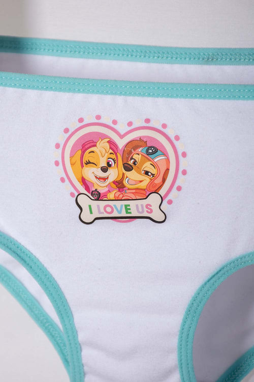 Card slide image -  PACK X2 PANTIES DE PAW PATROL BLANCO Y TURQUESA PARA NIÑA 2T A 6T