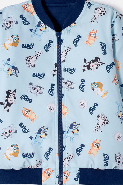  CHAQUETA DE BLUEY MULTICOLOR CON CIERRE DELANTERO PARA NIÑO 2T A 6T