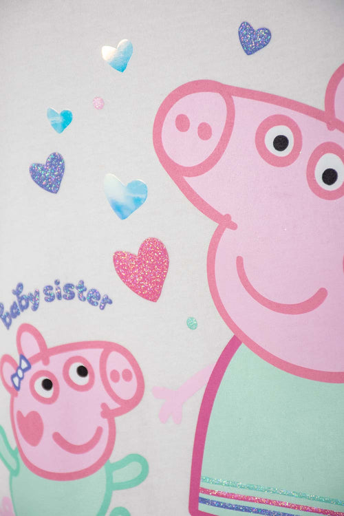 Card slide image -  CAMISETA DE PEPPA PIG MARFIL ESTAMPADA EN FRENTE PARA NIÑA 2T A 5T