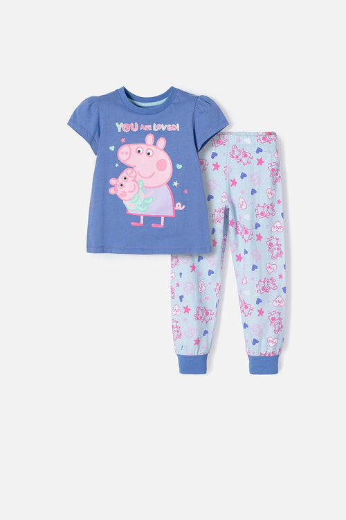 Card slide image -  PIJAMA DE PEPPA PIG MULTICOLOR DE CAMISETA MANGA CORTA PARA NIÑA 2T A 5T