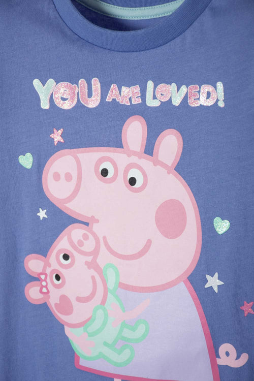 Card slide image -  PIJAMA DE PEPPA PIG MULTICOLOR DE CAMISETA MANGA CORTA PARA NIÑA 2T A 5T