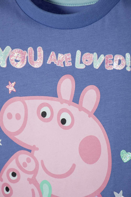 Card slide image -  PIJAMA DE PEPPA PIG MULTICOLOR DE CAMISETA MANGA CORTA PARA NIÑA 2T A 5T