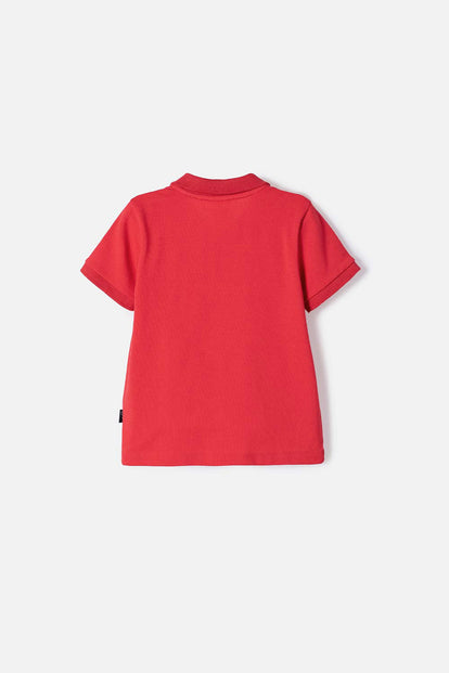  CAMISETA TIPO POLO DE CARS ROJO PARA NIÑO 2T A 5T