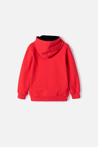 BUZO DE CARS CON CAPUCHA ROJO PARA NIÑO 2T A 6T