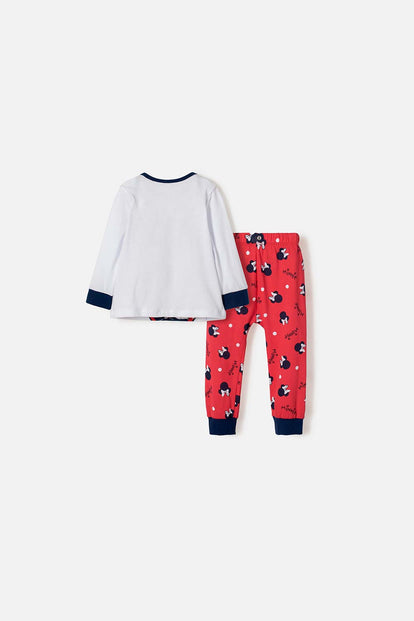 PIJAMA DE MINNIE MOUSE CON PANTALÓN LARGO MULTICOLOR PARA BEBÉ NIÑA
