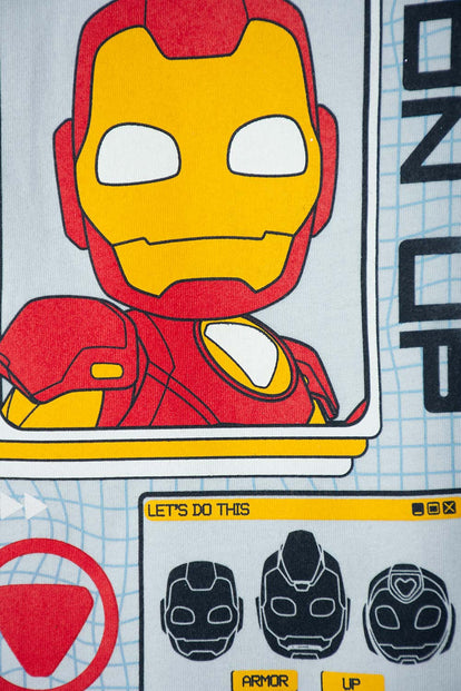 PIJAMA DE IRON MAN CON PANTALÓN LARGO MULTICOLOR PARA NIÑO 2T A 5T