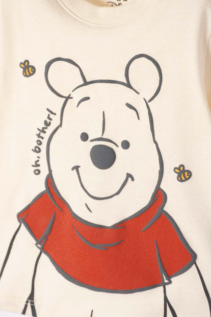 CONJUNTO WINNIE THE POOH CAQUI Y GRIS PARA BEBÉ NIÑO