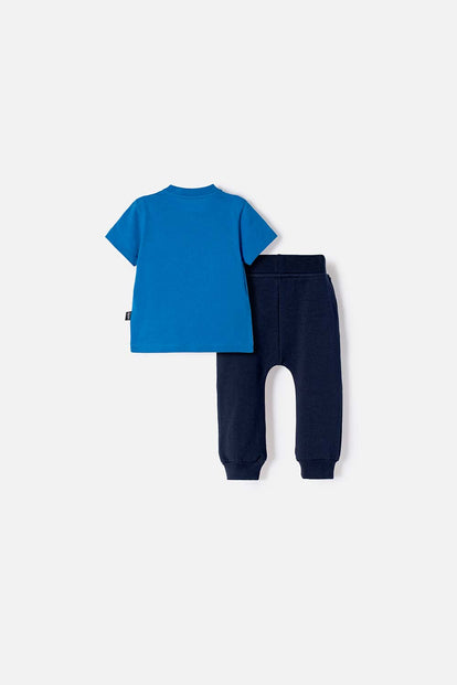 CONJUNTO DE SUPERMAN CON PANTALÓN AZUL PARA BEBÉ NIÑO