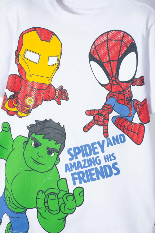 Card slide image -  CAMISETA DE SPIDEY AND HIS AMAZING FRIENDS BLANCO PARA NIÑO 2T A 6T