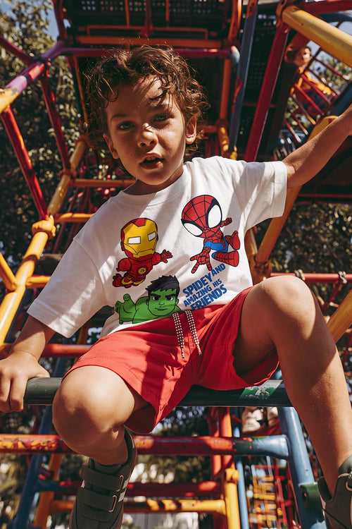 CAMISETA DE SPIDEY AND HIS AMAZING FRIENDS BLANCO PARA NIÑO 2T A 6T