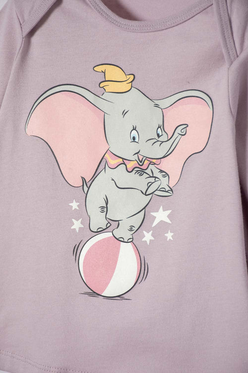 Card slide image -  PIJAMA DE DUMBO CON PANTALÓN LARGO MULTICOLOR PARA BEBÉ NIÑA