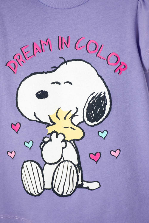 PIJAMA DE SNOOPY PANTALÓN LARGO MULTICOLOR PARA NIÑA