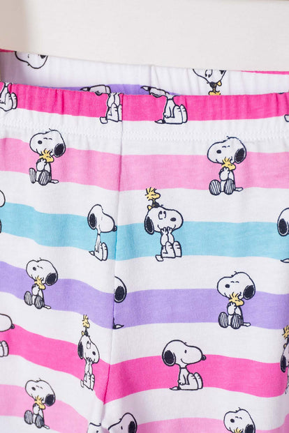 PIJAMA DE SNOOPY PANTALÓN LARGO MULTICOLOR PARA NIÑA