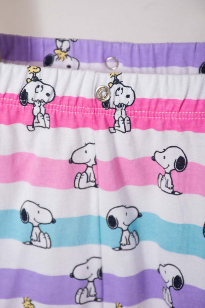  PIJAMA DE SNOOPY PANTALÓN LARGO MULTICOLOR PARA BEBÉ NIÑA