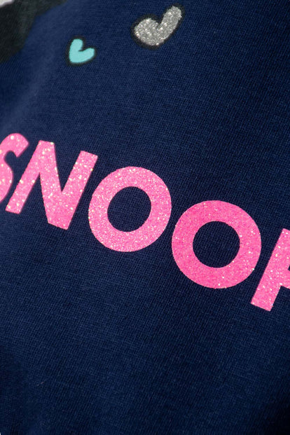  BUZO DE SNOOPY CERRADO AZUL PARA NIÑA 2T A 5T