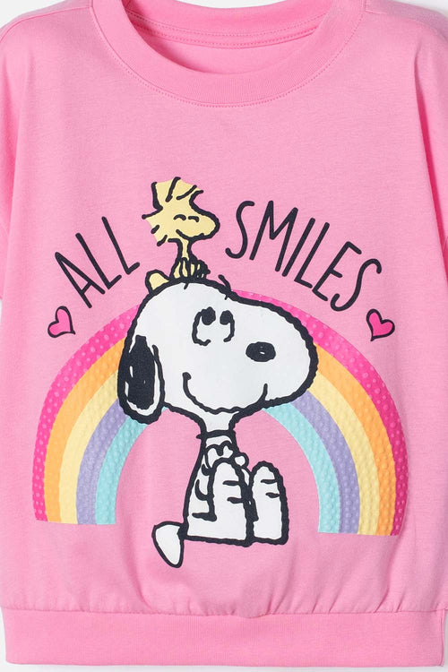Card slide image -  CAMISETA DE SNOOPY ROSADA PARA NIÑA