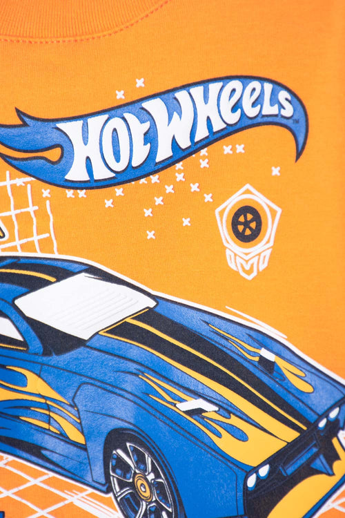 BUZO DE HOT WHEELS CERRADO NARANJA PARA NIÑO 2T A 6T