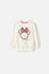 BUZO DE MINNIE MOUSE CERRADO MARFIL PARA NIÑA 2T A 5T
