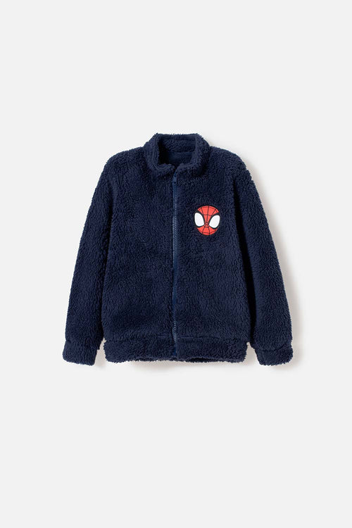 BUZO DE SPIDER-MAN CON CIERRE AZUL PARA NIÑO 2T A 6T