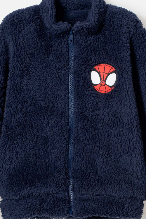 BUZO DE SPIDER-MAN CON CIERRE AZUL PARA NIÑO 2T A 6T