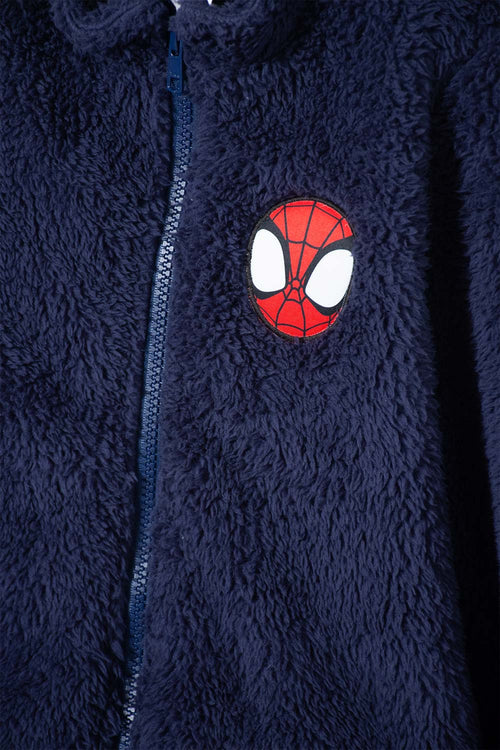 BUZO DE SPIDER-MAN CON CIERRE AZUL PARA NIÑO 2T A 6T