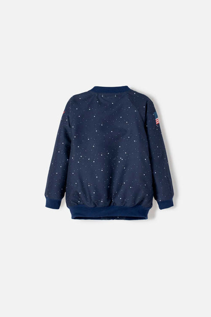 CHAQUETA DE LA NASA CON CIERRE AZUL PARA NIÑO 2T A 5T