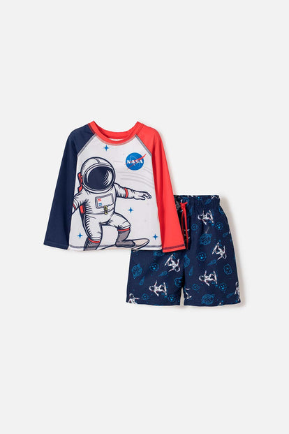 TRAJE DE BAÑO DE LA NASA MULTICOLOR PARA NIÑO 2T A 5T
