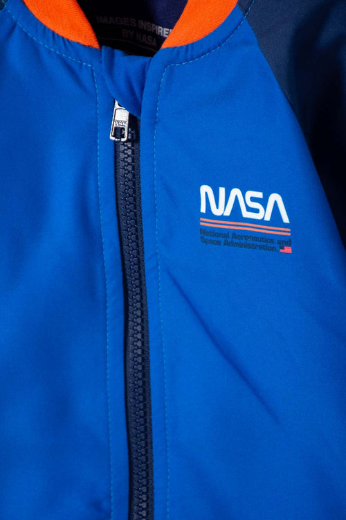 CHAQUETA DE LA NASA CON CIERRE AZUL Y NARANJA PARA BEBÉ NIÑO