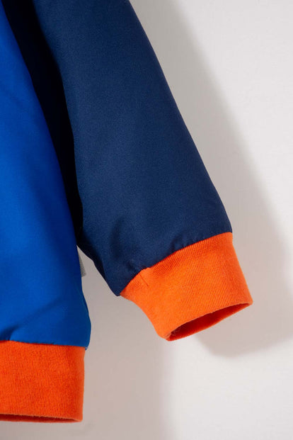 CHAQUETA DE LA NASA CON CIERRE AZUL Y NARANJA PARA BEBÉ NIÑO