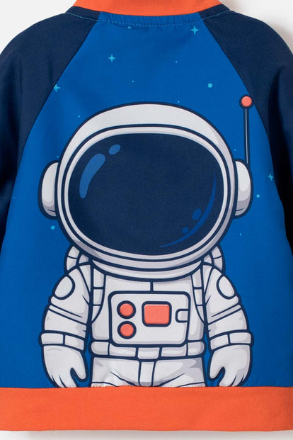 CHAQUETA DE LA NASA CON CIERRE AZUL Y NARANJA PARA BEBÉ NIÑO